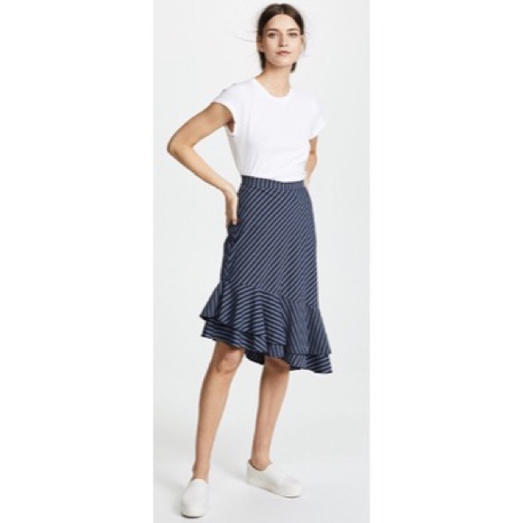 🍭🆕 Joie ღ Menswear Inspo ღ Yenene Skirt  ღ Navy - Picture 2 of 8